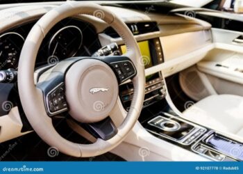 Jaguar Luxury Car Interior editorial stock photo. Image of inside ...